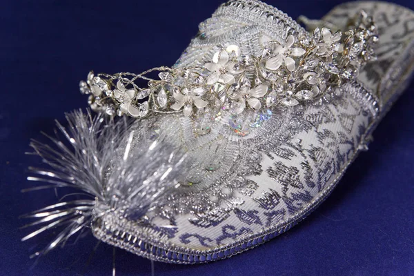 Весільне Взуття Східному Стилі Мала Глибина Різкості — стокове фото