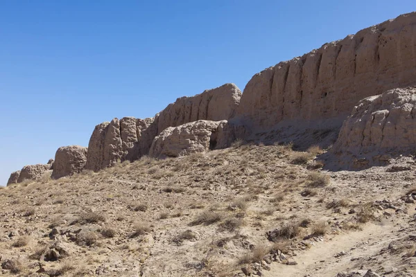 Ruinas Fortaleza Ayaz Kala Fortaleza Hielo Khorezm Antiguo Desierto Kyzylkum — Foto de Stock