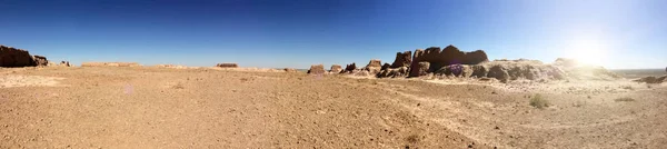 Ruínas Fortaleza Antiga Khorezm Kyzylkum Deserto Uzbekista — Fotografia de Stock
