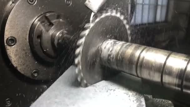 Metalworking Disk Afneembare Molen Snijdt Detail Universele Horizontaal Freesmachine Snijproces — Stockvideo