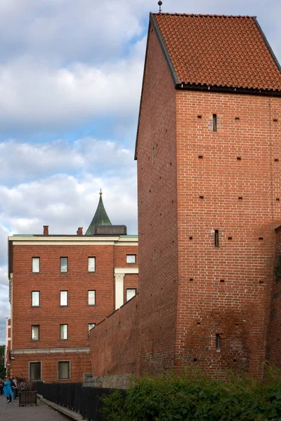 Muro Rosso Della Fortezza Medievale Riga Lettonia — Foto Stock