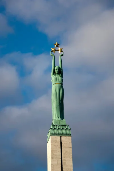 Riga Latvia May 2016 Memorial Freedom Monument Freedom Square — Stock Photo, Image