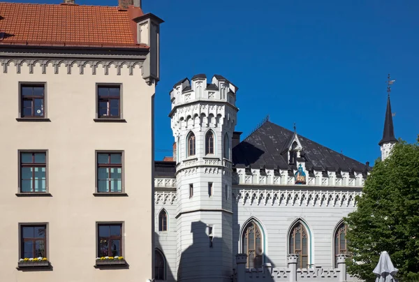 Pequeño Gremio Centro Del Casco Antiguo Riga —  Fotos de Stock