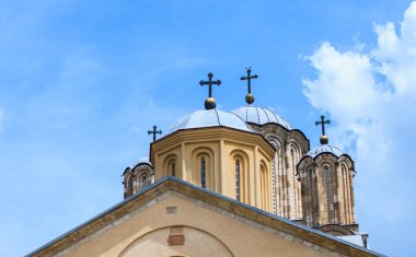 Sırp Ortodoks Manastırı Manasija, olarak da bilinen Resava, Despotovac, Sırbistan yakınındaki, kilise kutsal üçlü için adanmış