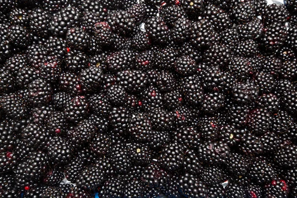 Vue Dessus Des Fruits Mûrs Mûrs Saisonniers Été Frais Mûre — Photo