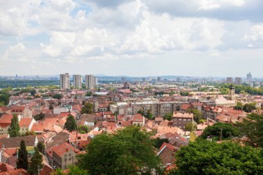 Panoramik görünüm Zemun, Belgrade, Sırbistan, 