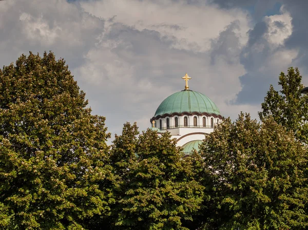 Templo San Sava Vista Iglesia Ortodoxa Serbia Más Grande Dedicada — Foto de Stock
