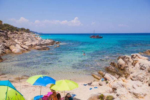 Letní dovolená Písek Beach Travel Řecko — Stock fotografie
