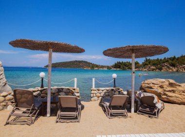 Yaz Tatili Seyahat Konsepti Kum Kumsalı