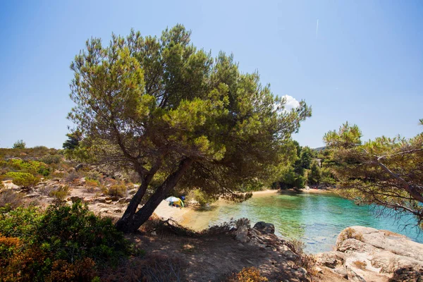 Verão paisagem natureza e bela paisagem marinha — Fotografia de Stock