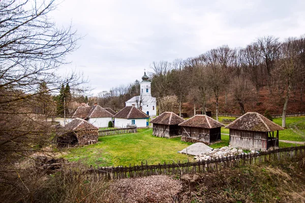 Sırbistan Brankovina Köyündeki Eski Ahşap Evler Avrupa — Stok fotoğraf