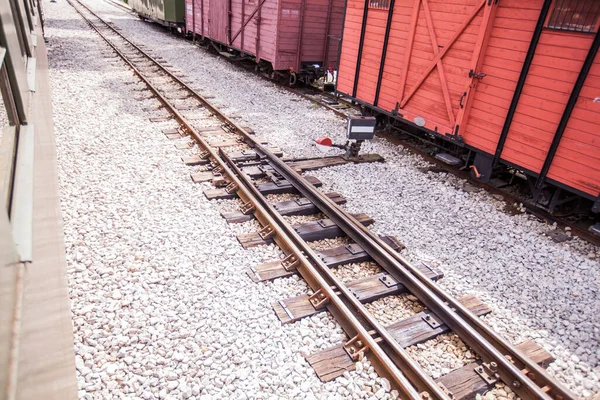 Narrow-gauge heritage railway,  Tourist Attraction, old-fashioned train, Mokra Gora Station - Serbia