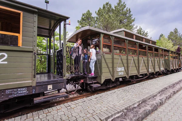 Attraction Touristique Voyage Voyage Famille Avec Train Ancienne Chemin Fer — Photo
