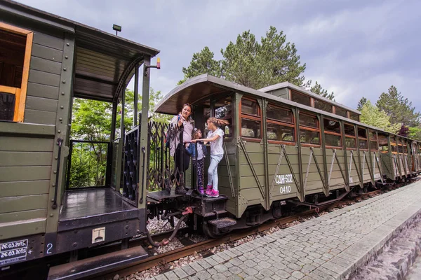 Attraction Touristique Voyage Voyage Famille Avec Train Ancienne Chemin Fer — Photo