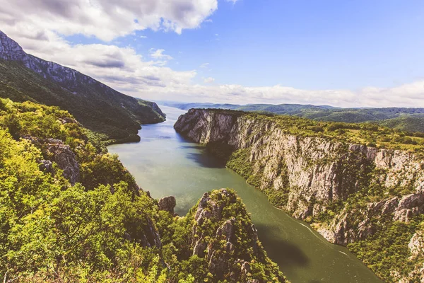 Gola Del Danubio Vista Dall Alto Paesaggio Naturale Incredibile Luce — Foto Stock