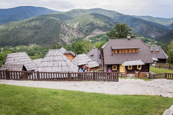 Ethno village Drvengrad, Mokra Gora, traditional eco village built by famous film director Emir Kusturica, tourist attraction.