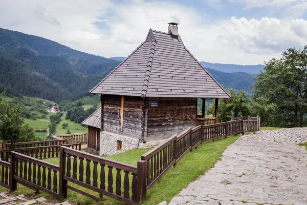 Ethno village Drvengrad, Mokra Gora, traditional eco village built by famous film director Emir Kusturica, tourist attraction.