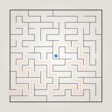 Yol çözüm ile basit labirent