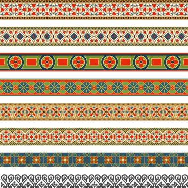 Büyük dekoratif sorunsuz süs kenarlık kümesi 