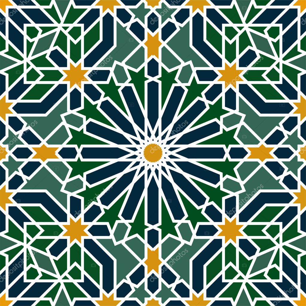 Seamless arabic pattern. Vector illustration.