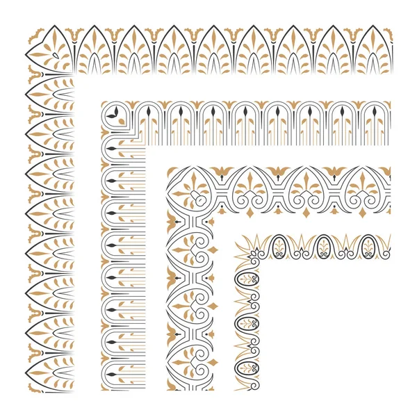 Bordure décorative sans couture — Image vectorielle