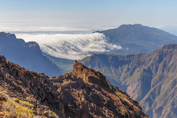 Park Caldera Taburiente Natoional Vanaf Roque Los Muchachos Viewpoint Palma — Stockfoto