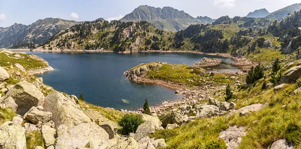 Jezero Colomers Národní Park Aiguestortes Katalánské Pyreneje — Stock fotografie