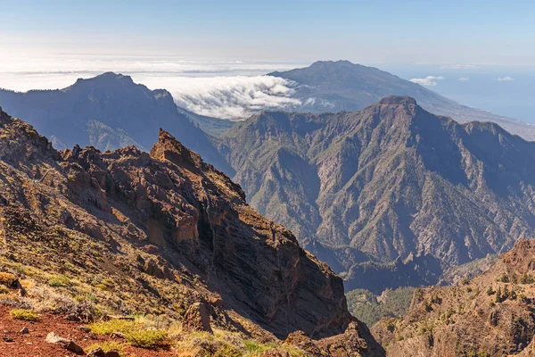 Park Caldera Taburiente Natoional Vanaf Roque Los Muchachos Viewpoint Palma — Stockfoto