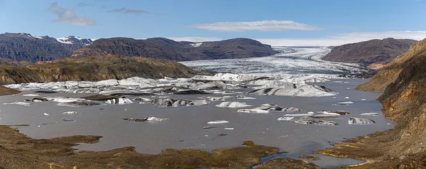Hoffellsjokull панорама на льодовик в Ісландії — стокове фото