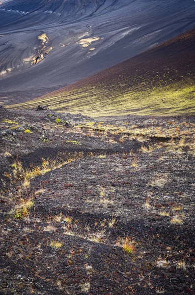 Вулканический ландшафт в высокогорье Исландии — стоковое фото