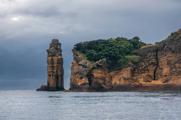 Rock Formations Islet Vila Franca Campo Sao Miguel Azores Islands — стокове фото