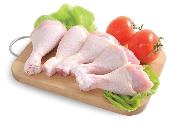 Raw chicken legs - isolated Stock Photo