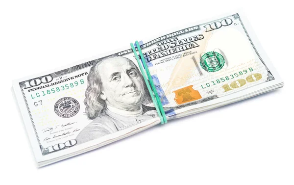 Dollars Isolated White Background — Stock Photo, Image