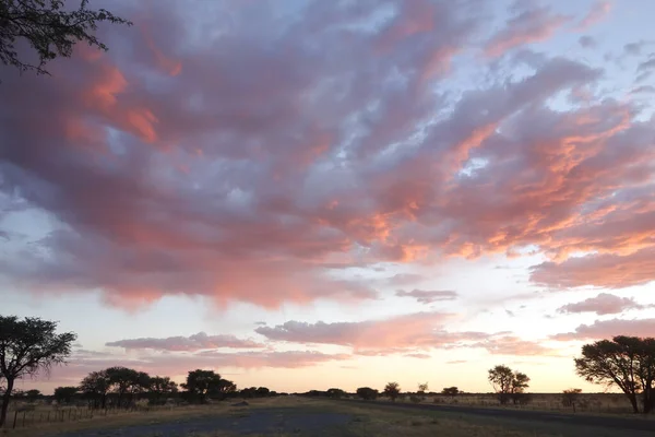 Cielo Hermoso Atardecer África — Foto de Stock