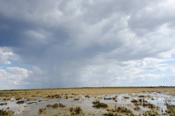 Paisagem Nublada Como Fundo — Fotografia de Stock