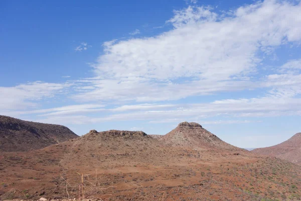 Modrá Obloha Kopce Namibii Afrika — Stock fotografie