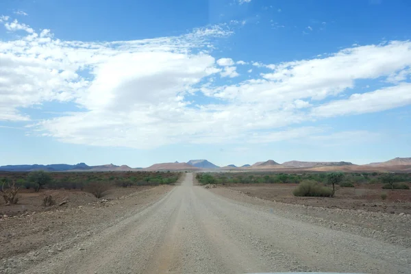 Prázdná Pouštní Cesta Namibii Afrika — Stock fotografie