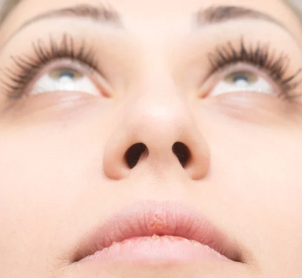 Close Shot Woman Nose — Stock Photo, Image