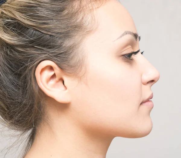 Side View Beautiful Woman — Stock Photo, Image