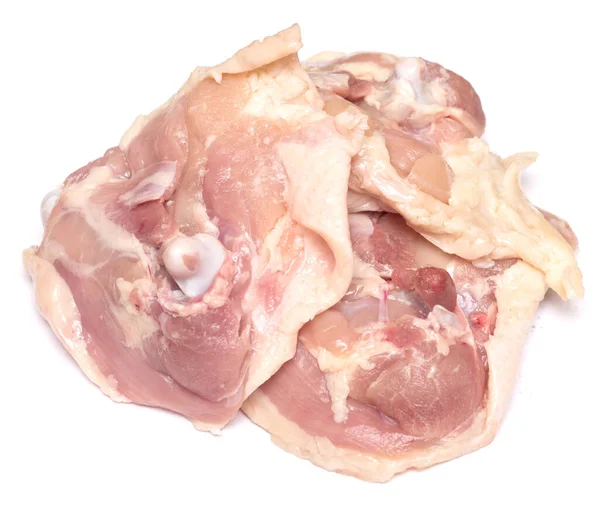Carne Pollo Cruda Aislada Sobre Fondo Blanco — Foto de Stock