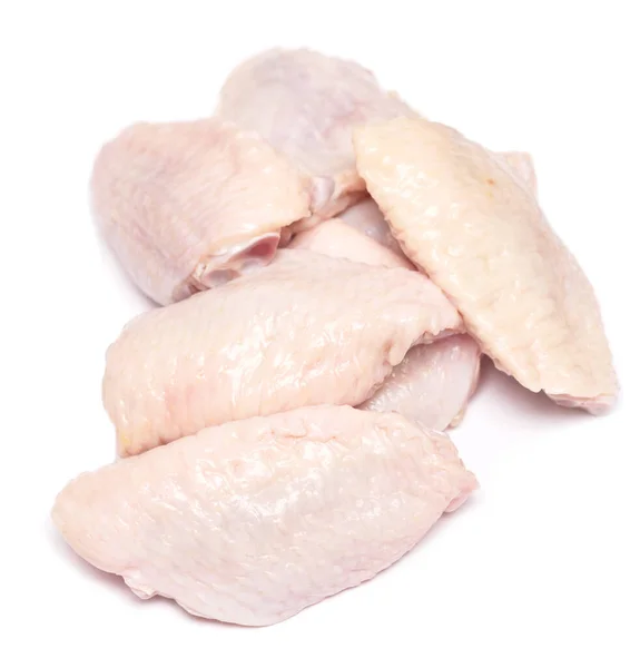 Kyckling Vingar Isolerade Vit Bakgrund — Stockfoto