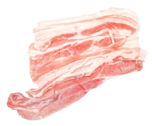 Bacon Isolado Sobre Fundo Branco — Fotografia de Stock