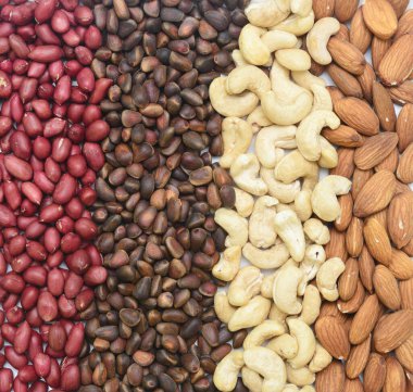 Arka plan olarak karışık fındık