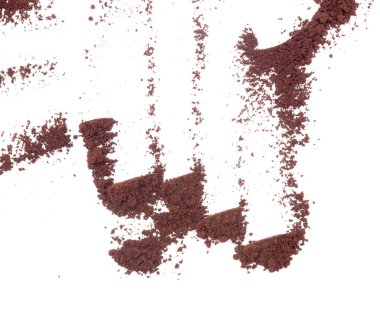 beyaz arka planda izole edilmiş kahve