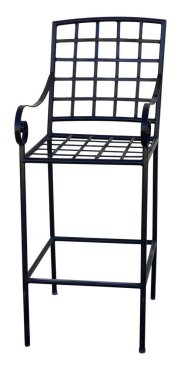 bar sandalyesi beyaz arkaplanda izole edildi