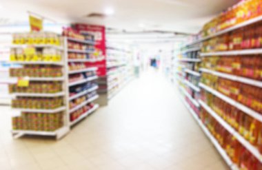 Süpermarket arka plan bulanık