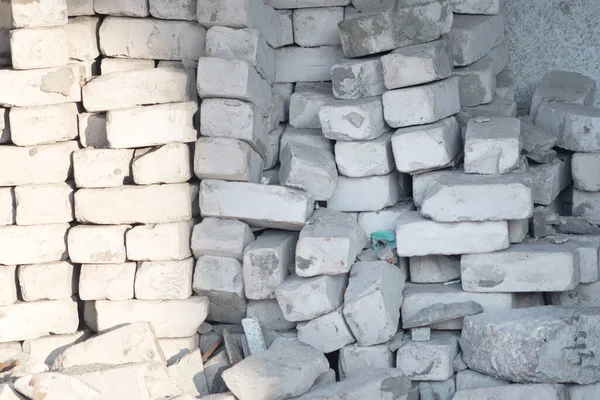 Stack White Bricks — Stock Photo, Image