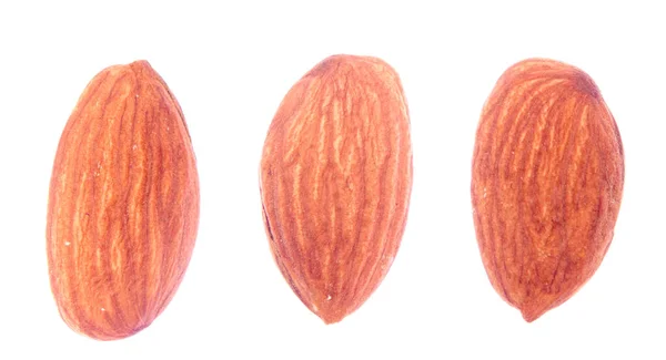 Almonds Isolated White Background — Stock Photo, Image