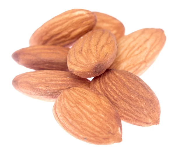 Almonds Isolated White Background — Stock Photo, Image