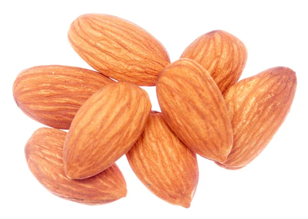 Almonds Isolated White Background — Stock Photo, Image